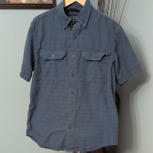 Carhartt Men's Steel Blue Button Down Shirt
